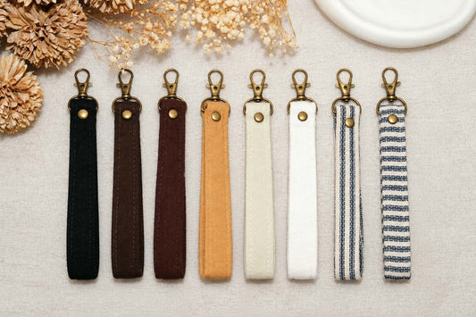Handmade Wristlet Key Fob | Cotton & Embroidered Styles