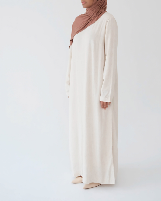 Rakiya Abaya | Linen Blend Dress in Natural
