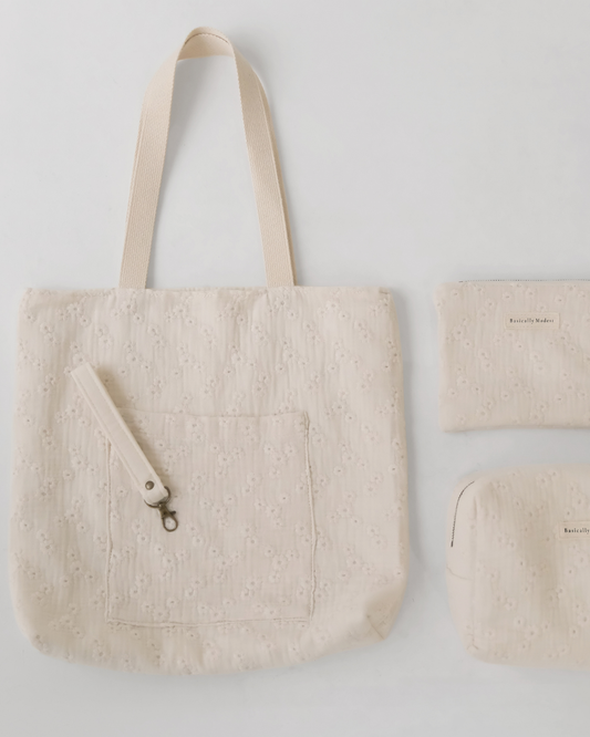 Handmade Cotton Tote Bag | Embroidered & Striped Styles
