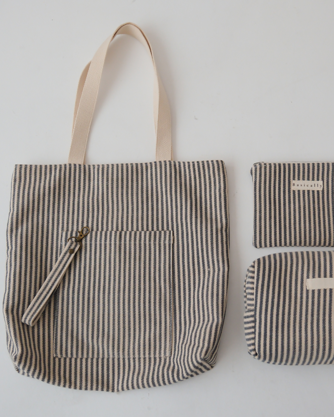 Handmade Cotton Tote Bag | Embroidered & Striped Styles