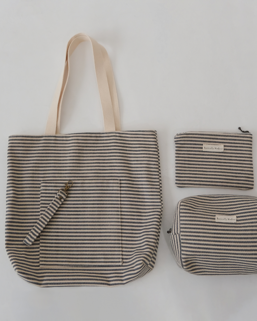 Handmade Cotton Tote Bag | Embroidered & Striped Styles